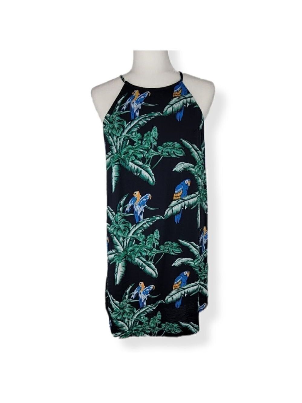 Entro Tropical Halter  A-line Dress Medium
